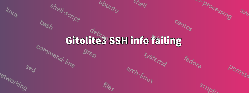 Gitolite3 SSH info failing