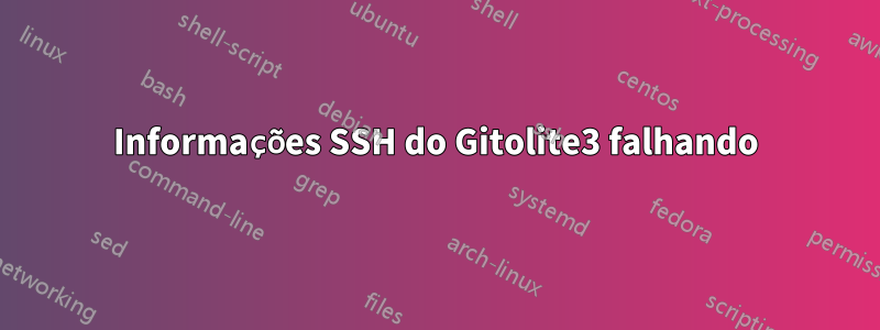 Informações SSH do Gitolite3 falhando