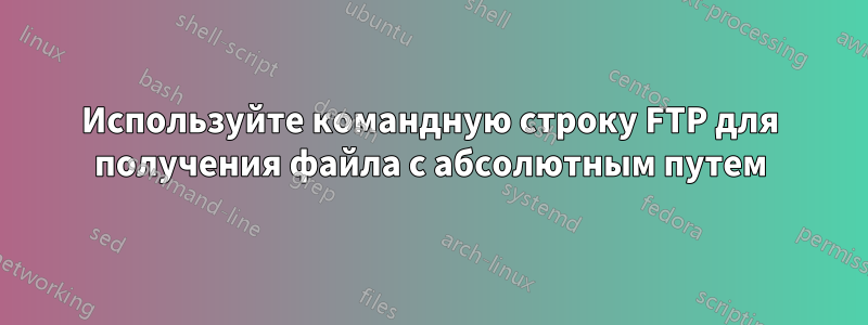 Используйте командную строку FTP для получения файла с абсолютным путем