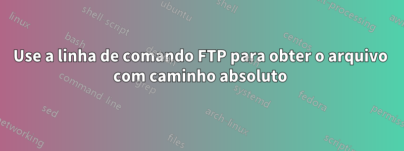 Use a linha de comando FTP para obter o arquivo com caminho absoluto