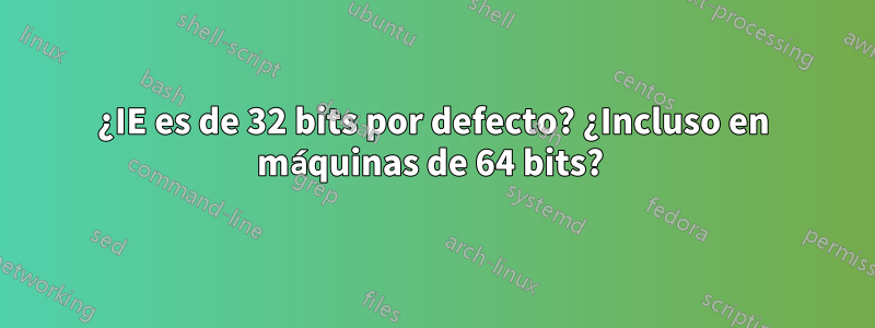 ¿IE es de 32 bits por defecto? ¿Incluso en máquinas de 64 bits? 