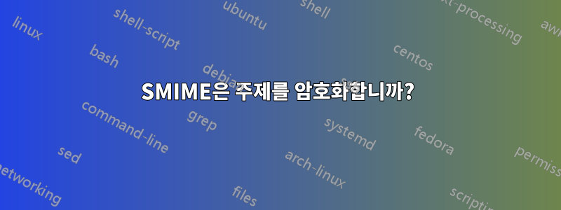 SMIME은 주제를 암호화합니까?