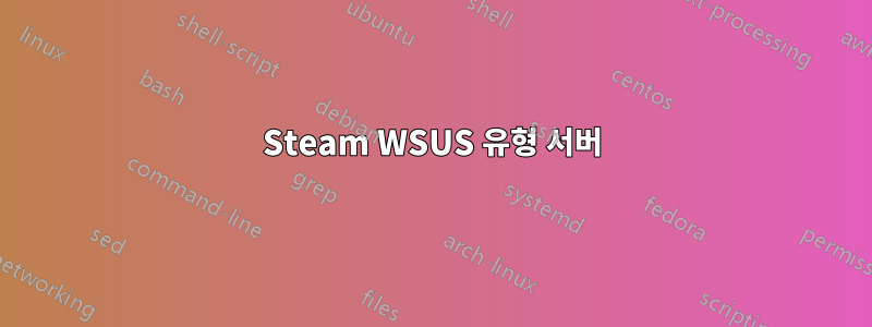 Steam WSUS 유형 서버