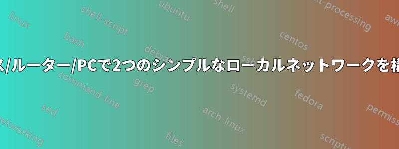 ボックス/ルーター/PCで2つのシンプルなローカルネットワークを構成する
