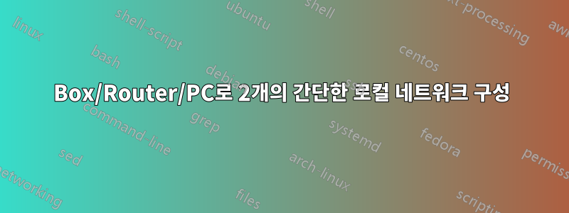 Box/Router/PC로 2개의 간단한 로컬 네트워크 구성