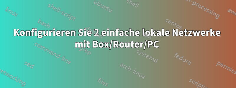 Konfigurieren Sie 2 einfache lokale Netzwerke mit Box/Router/PC