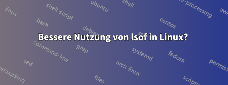 Bessere Nutzung von lsof in Linux?