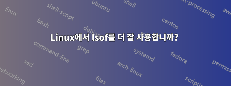 Linux에서 lsof를 더 잘 사용합니까?