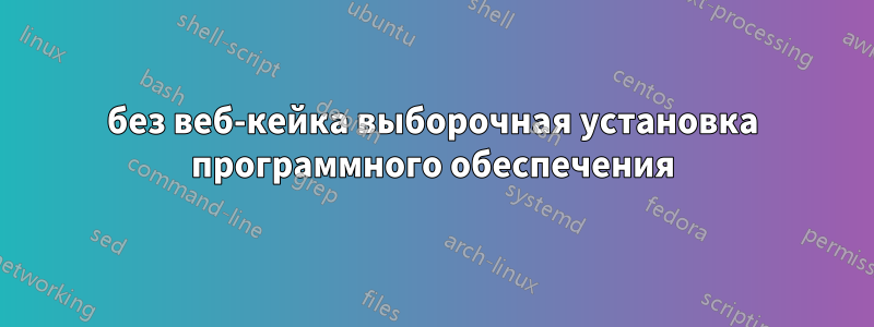 без веб-кейка выборочная установка программного обеспечения