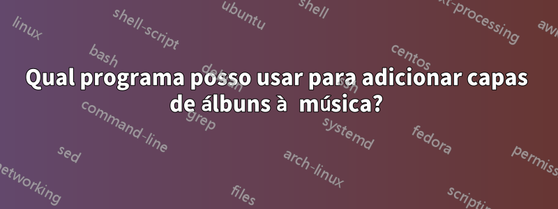 Qual programa posso usar para adicionar capas de álbuns à música?