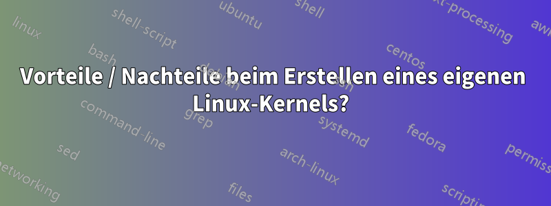 Vorteile / Nachteile beim Erstellen eines eigenen Linux-Kernels? 