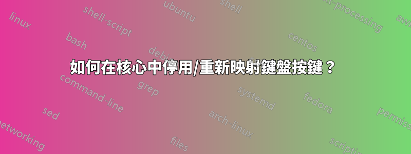 如何在核心中停用/重新映射鍵盤按鍵？
