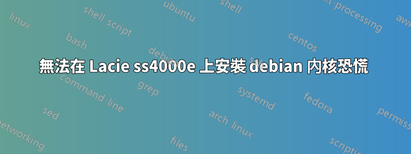 無法在 Lacie ss4000e 上安裝 debian 內核恐慌