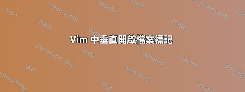Vim 中垂直開啟檔案標記
