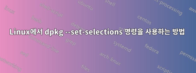 Linux에서 dpkg --set-selections 명령을 사용하는 방법