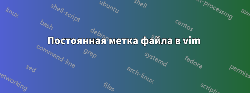 Постоянная метка файла в vim