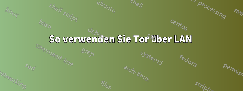 So verwenden Sie Tor über LAN