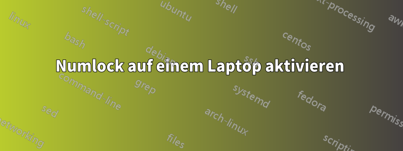 Numlock auf einem Laptop aktivieren