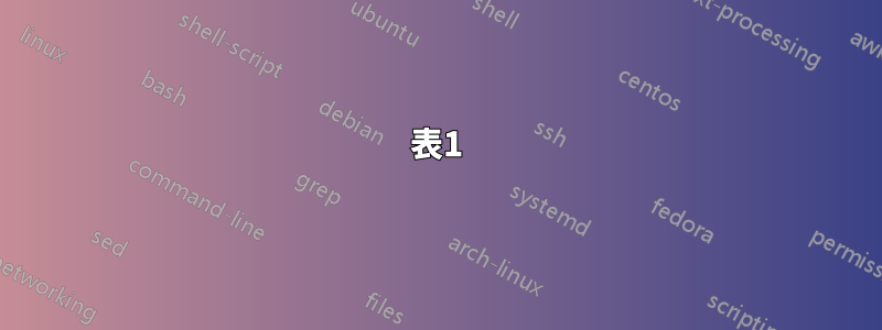 表1
