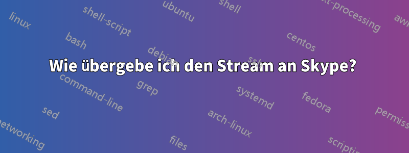 Wie übergebe ich den Stream an Skype?