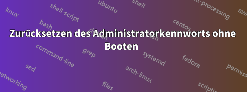 Zurücksetzen des Administratorkennworts ohne Booten 