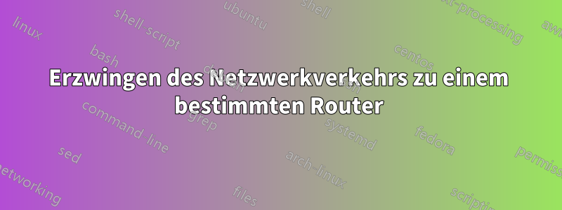 Erzwingen des Netzwerkverkehrs zu einem bestimmten Router