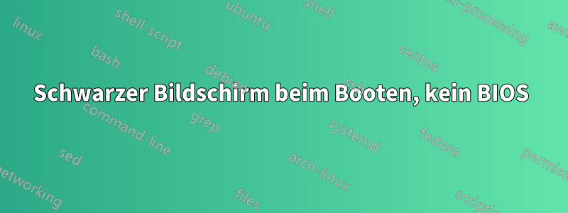 Schwarzer Bildschirm beim Booten, kein BIOS