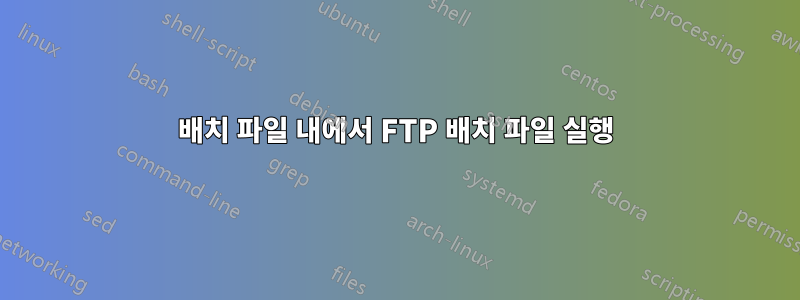 배치 파일 내에서 FTP 배치 파일 실행