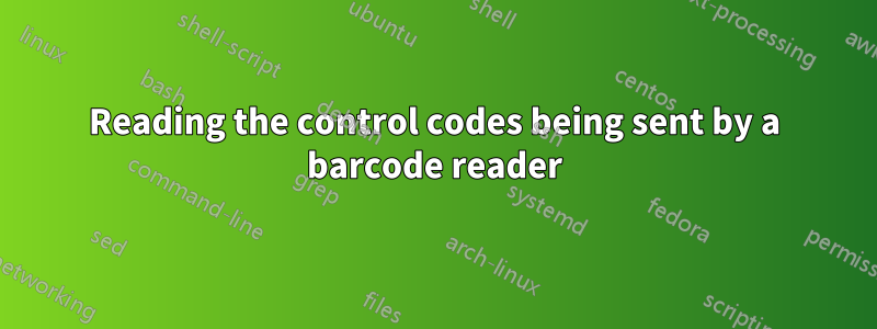Reading the control codes being sent by a barcode reader