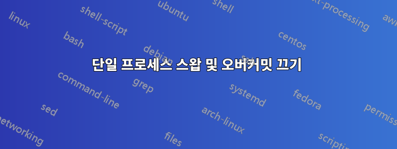 단일 프로세스 스왑 및 오버커밋 끄기