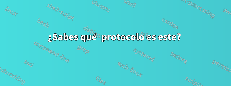 ¿Sabes qué protocolo es este?