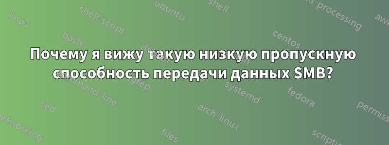 Почему я вижу такую ​​низкую пропускную способность передачи данных SMB?