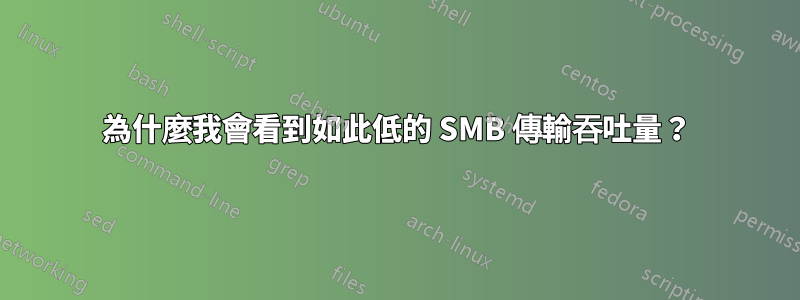 為什麼我會看到如此低的 SMB 傳輸吞吐量？