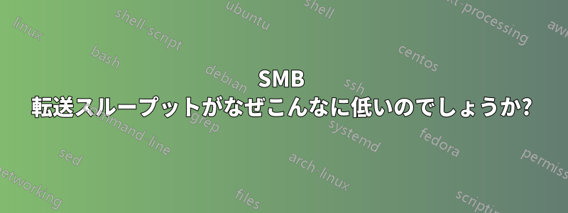 SMB 転送スループットがなぜこんなに低いのでしょうか?