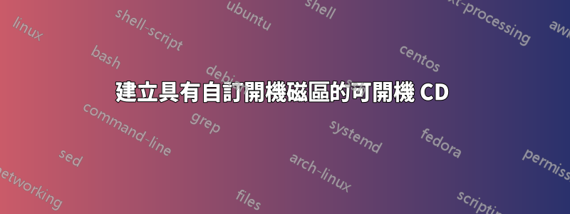 建立具有自訂開機磁區的可開機 CD