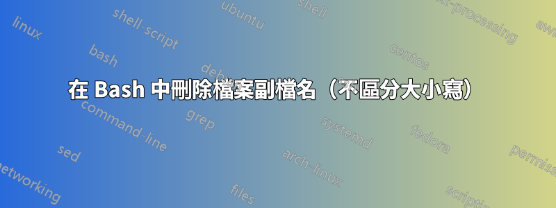 在 Bash 中刪除檔案副檔名（不區分大小寫）