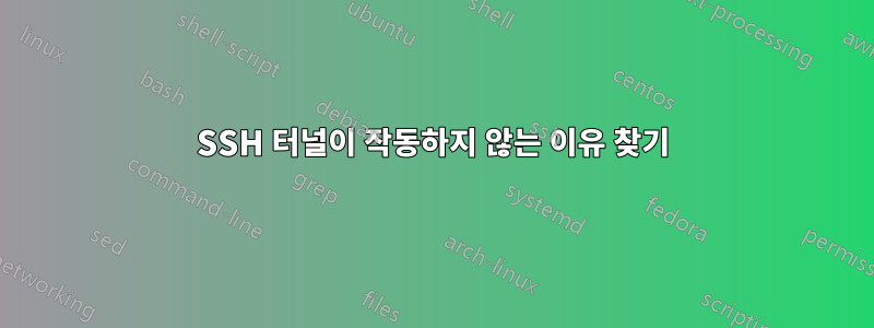 SSH 터널이 작동하지 않는 이유 찾기