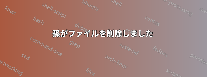 孫がファイルを削除しました