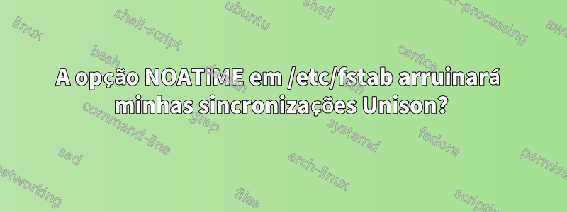 A opção NOATIME em /etc/fstab arruinará minhas sincronizações Unison?
