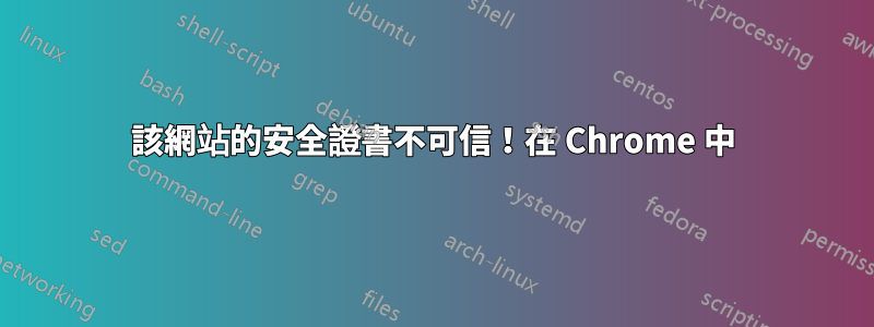 該網站的安全證書不可信！在 Chrome 中