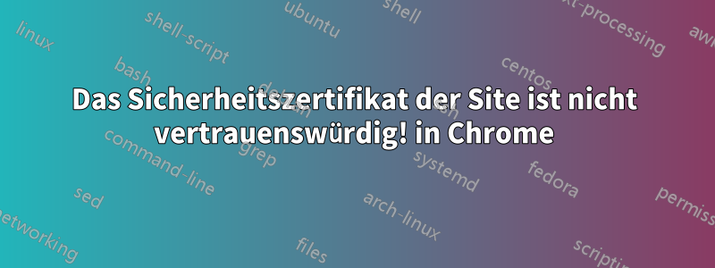Das Sicherheitszertifikat der Site ist nicht vertrauenswürdig! in Chrome