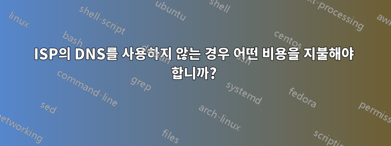 ISP의 DNS를 사용하지 않는 경우 어떤 비용을 지불해야 합니까?