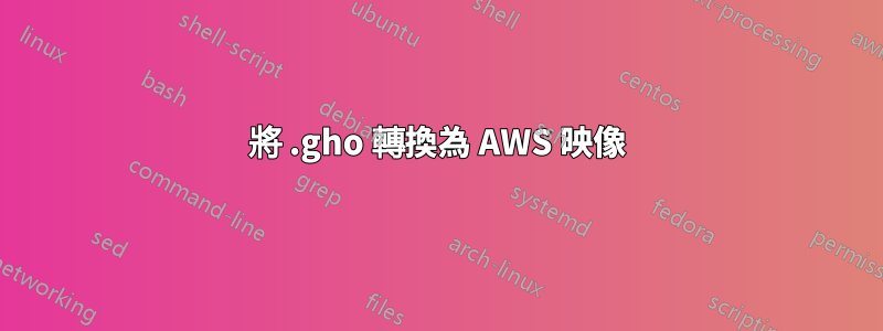 將 .gho 轉換為 AWS 映像