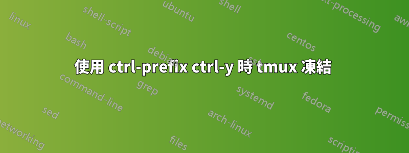 使用 ctrl-prefix ctrl-y 時 tmux 凍結