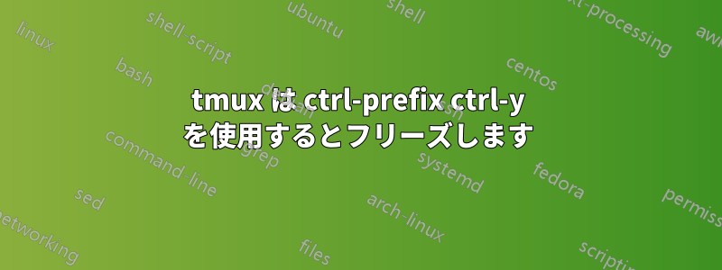 tmux は ctrl-prefix ctrl-y を使用するとフリーズします