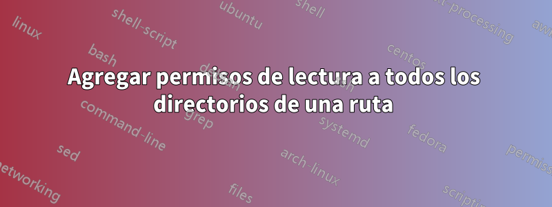 Agregar permisos de lectura a todos los directorios de una ruta