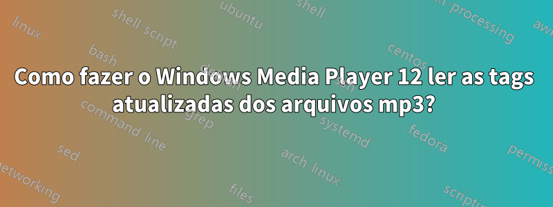Como fazer o Windows Media Player 12 ler as tags atualizadas dos arquivos mp3?