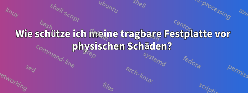 Wie schütze ich meine tragbare Festplatte vor physischen Schäden? 
