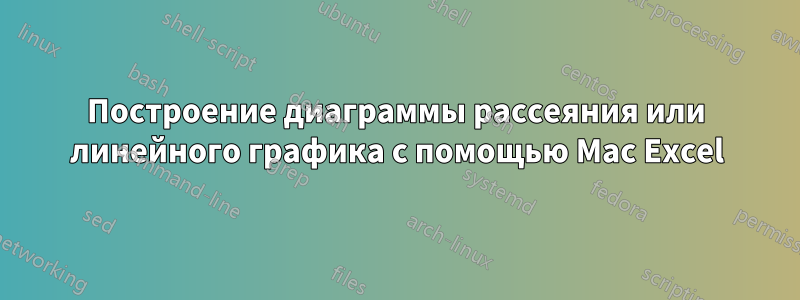 Построение диаграммы рассеяния или линейного графика с помощью Mac Excel