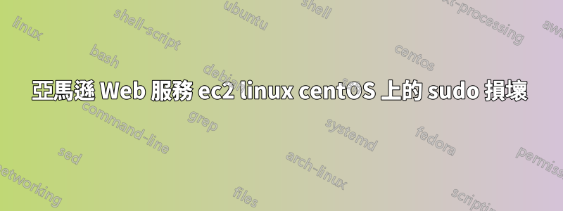 亞馬遜 Web 服務 ec2 linux centOS 上的 sudo 損壞
